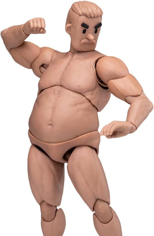 HiPlay NT-03 Non-Play Toy, NOTTAA 1/12 Middle Aged Square Head Human Body, Removable Neck Part, Male Seamless Action Figure Body, Super Movable