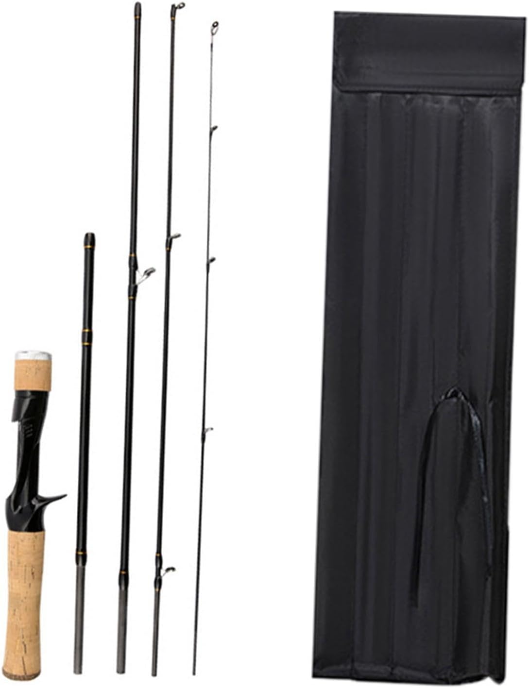 5 Section Carbon Fiber Portable Design Casting Spinning Fishing Rod for Surf Bass Walleye Pike