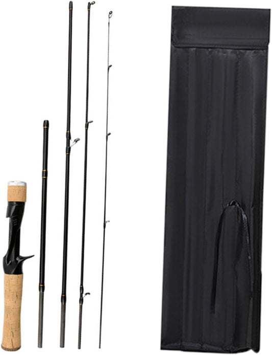 5 Section Carbon Fiber Portable Design Casting Spinning Fishing Rod for Surf Bass Walleye Pike