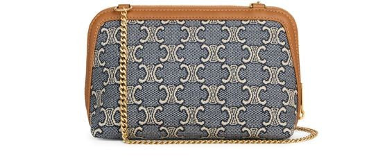 CELINE Clutch on chain in jacquard Triomphe all over - Image 1