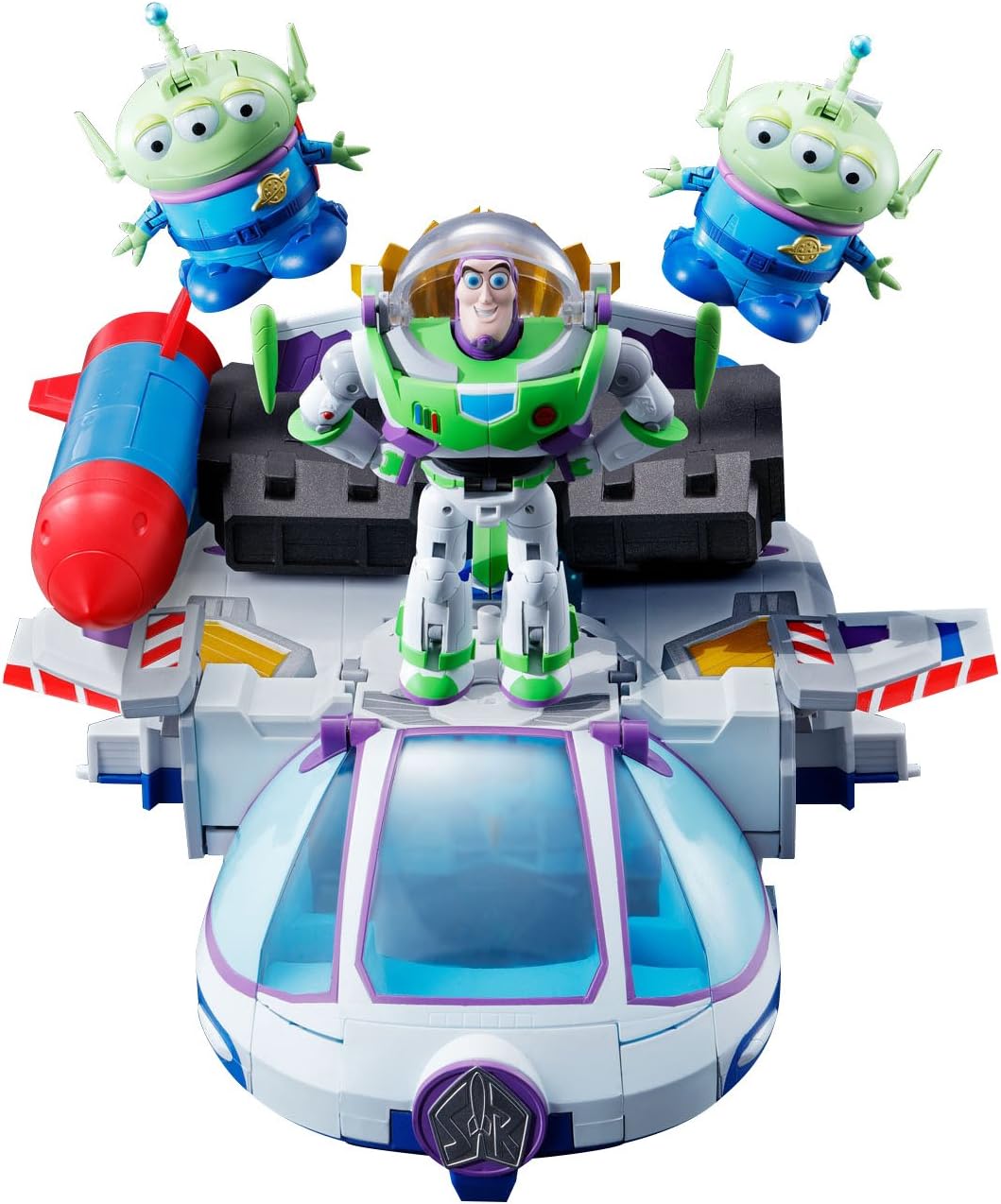 Tamashi Nations Chogokin Toy Story Super Combined Buzz the Space Ranger, Robot, Approx. 8.1 inches (205 mm), ABS & Die-Cast & PVC Pre-Painted Action Figure