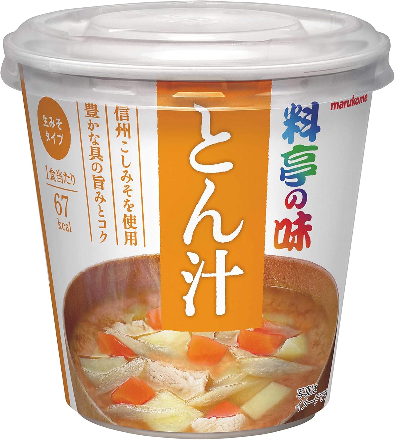 Marukome Cup - Restaurant Taste Tonkotsu Soup - Instant Miso Soup 1 Pack x 6 [Restaurant Taste Series]