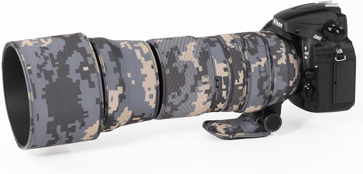 CHASING BIRDS Camouflage Waterproof Lens Coat for SIGMA 150-600mm F5-6.3 DG OS HSM Contemporary Rainproof Lens Protective Cover (Digital)