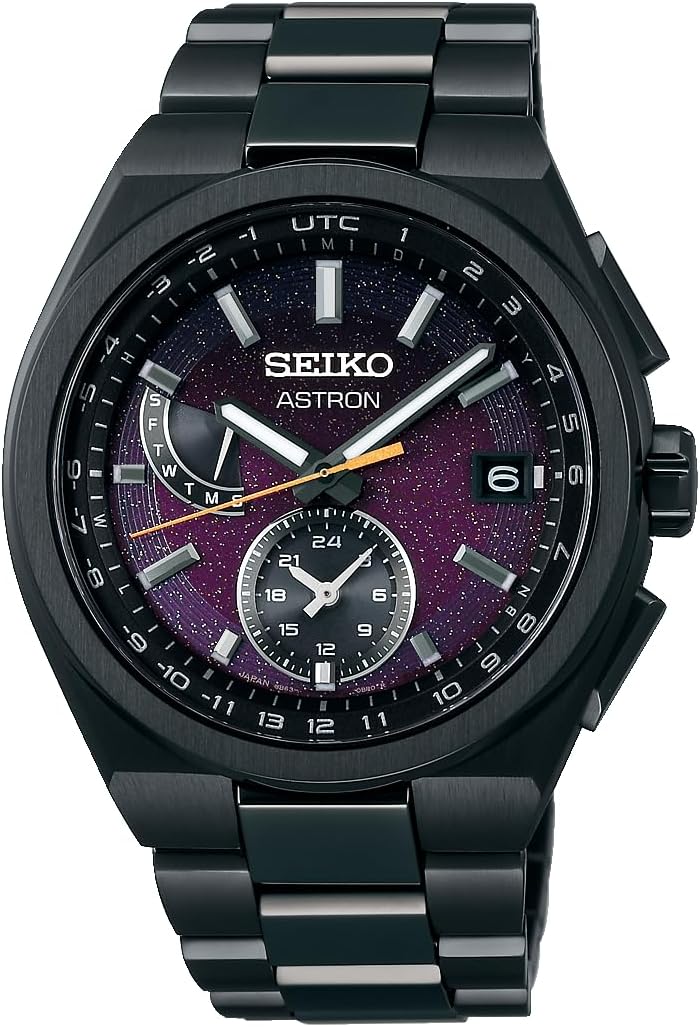 Seiko Watch Astron NEXTER 8B63 Solar Radio Watch, Titanium, Case: Black / Dial: Purple (Starry Sky Limited Vol. 3), Bracelet Type