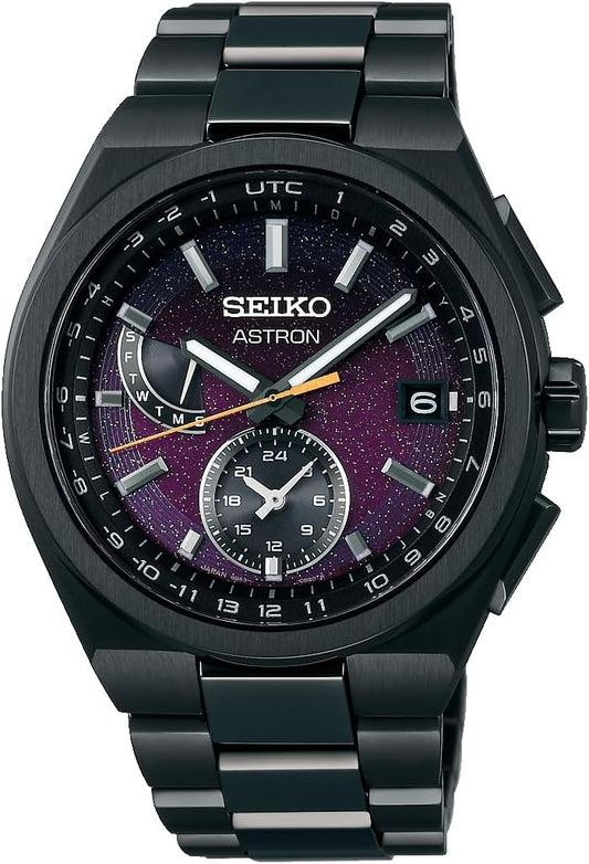 Seiko Watch Astron NEXTER 8B63 Solar Radio Watch, Titanium, Case: Black / Dial: Purple (Starry Sky Limited Vol. 3), Bracelet Type