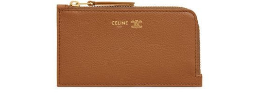CELINE Long zipped card holder in grained supple calfskin - Image 1
