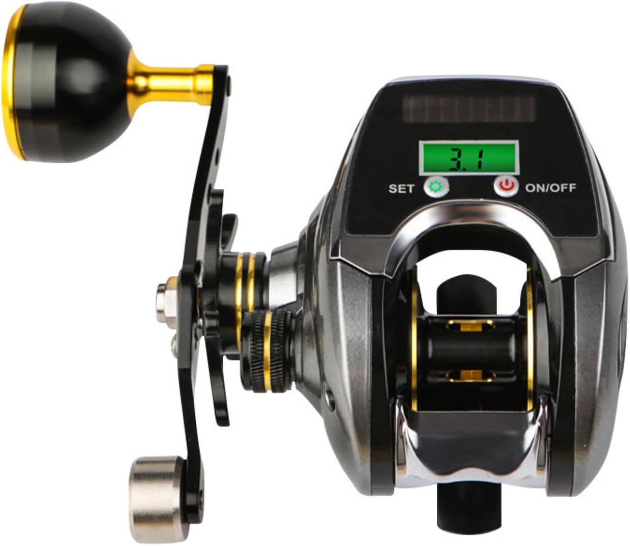 Electric Boat Fishing Reel, Lure Fishing Reel Left/Right Hand Digital Display Waterproof Anti-Corrosion Fishing Gear Suitable for Boat Fishing, Deep Sea Fishing, Lake, River etc