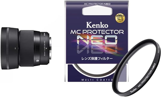 [Set Purchase] Sigma 56mm F1.4 DC DN Contemporary Fujifilm X Mount & Kenko 725504 MC Protector NEO 55mm Camera Filter, For Lens Protection
