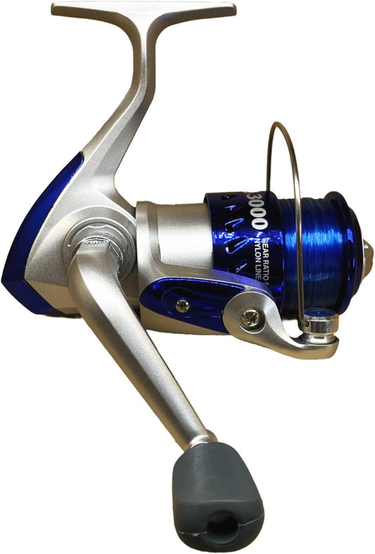 Riseway 3000 Basic Spin Reel with Thread, No. 4 - 110 m, Blue
