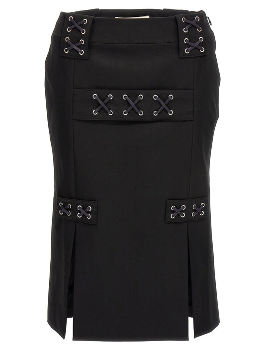 Alessandra Rich アレッサンドラリッチレースアップスカート - Image 1