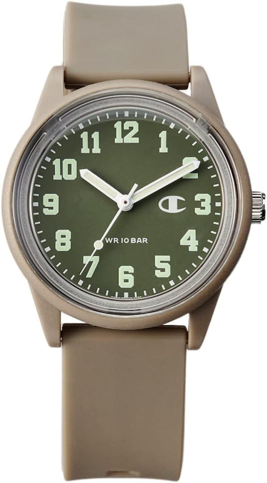Champion R05A Solar Analog Watch, Waterproof, Urethane Band, beige, (greige), watch