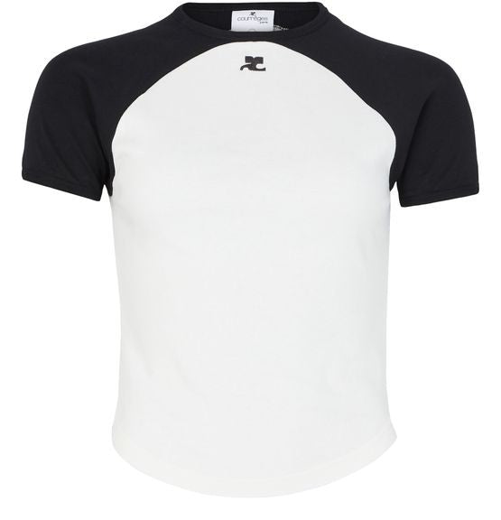 COURREGES Circle contrast t-shirt - Image 1