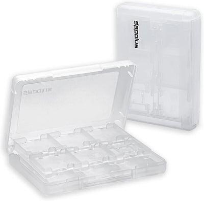 sapolus 3DS Soft Case, Game Soft, Large Capacity, Storage Cassette, Memory Cards, 24 Cards, White, General