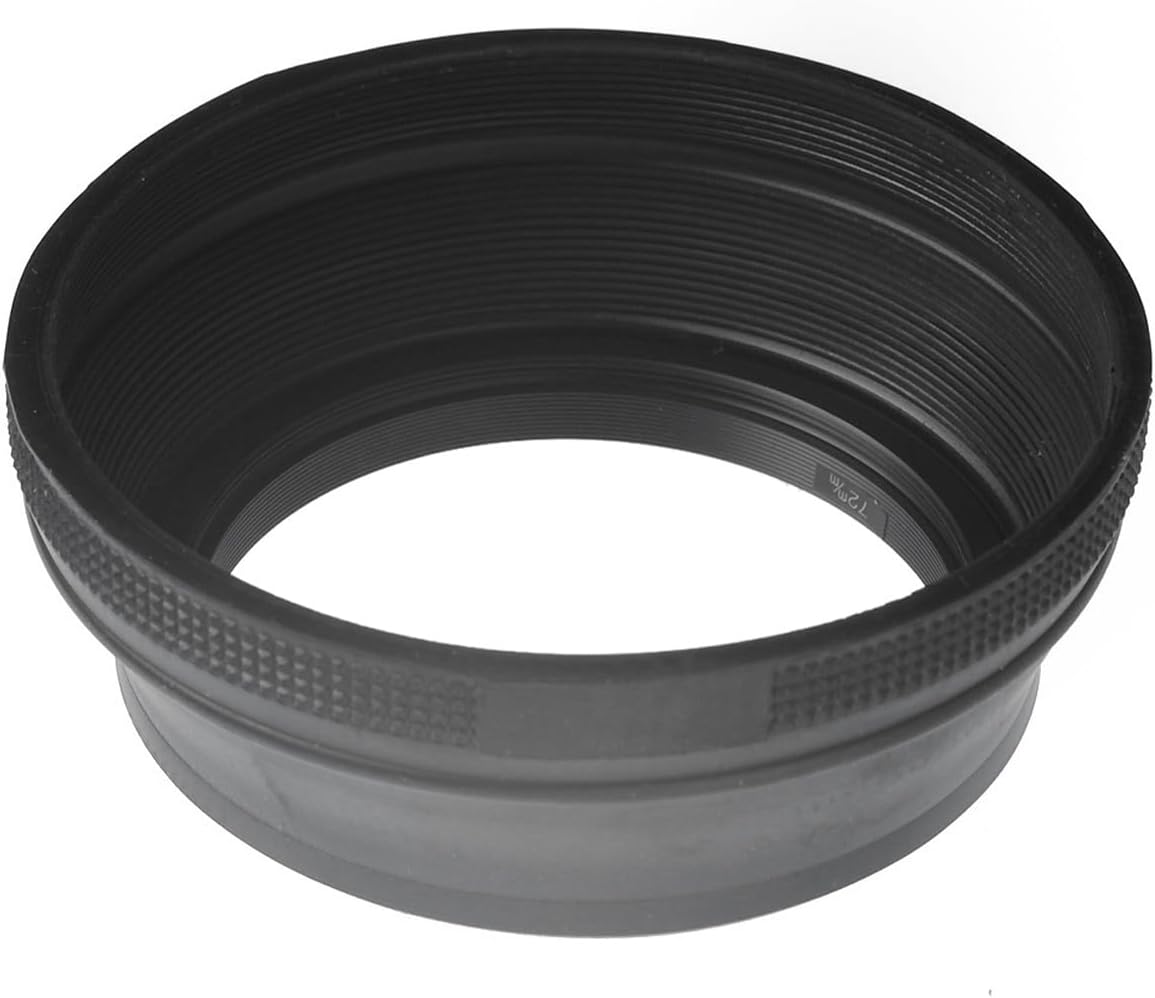 Etsumi VE-2471 Lens Hood Rubber Hood N 2.8 inches (72 mm) Black