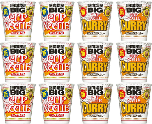 Cup Noodles, Regular x 6 Servings, Curry x 6, Total of 12 Servings, Assorted Set (Nissin Foods Cup Noodles, Instant Large Size, Assorted), Set Purchase