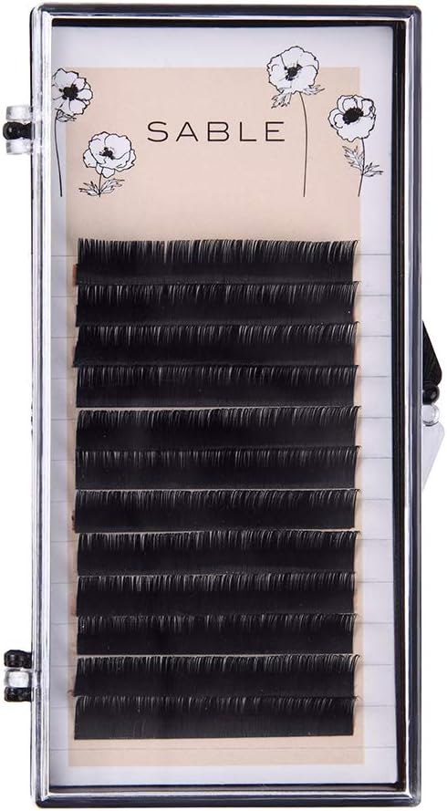 THREE JUICY Sable Eyelash Extensions D Curl Thickness 0.006 inch (0.15 mm) (10 mm)