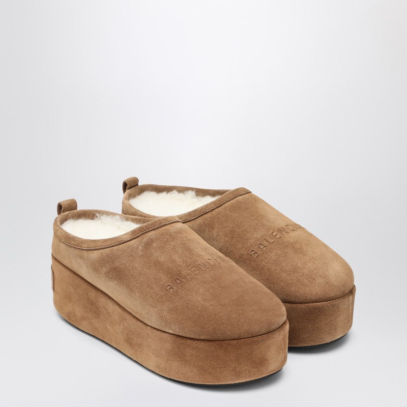 Balenciaga バレンシアガアラスカソフトブラウンプラットフォームの詰まり - Image 1