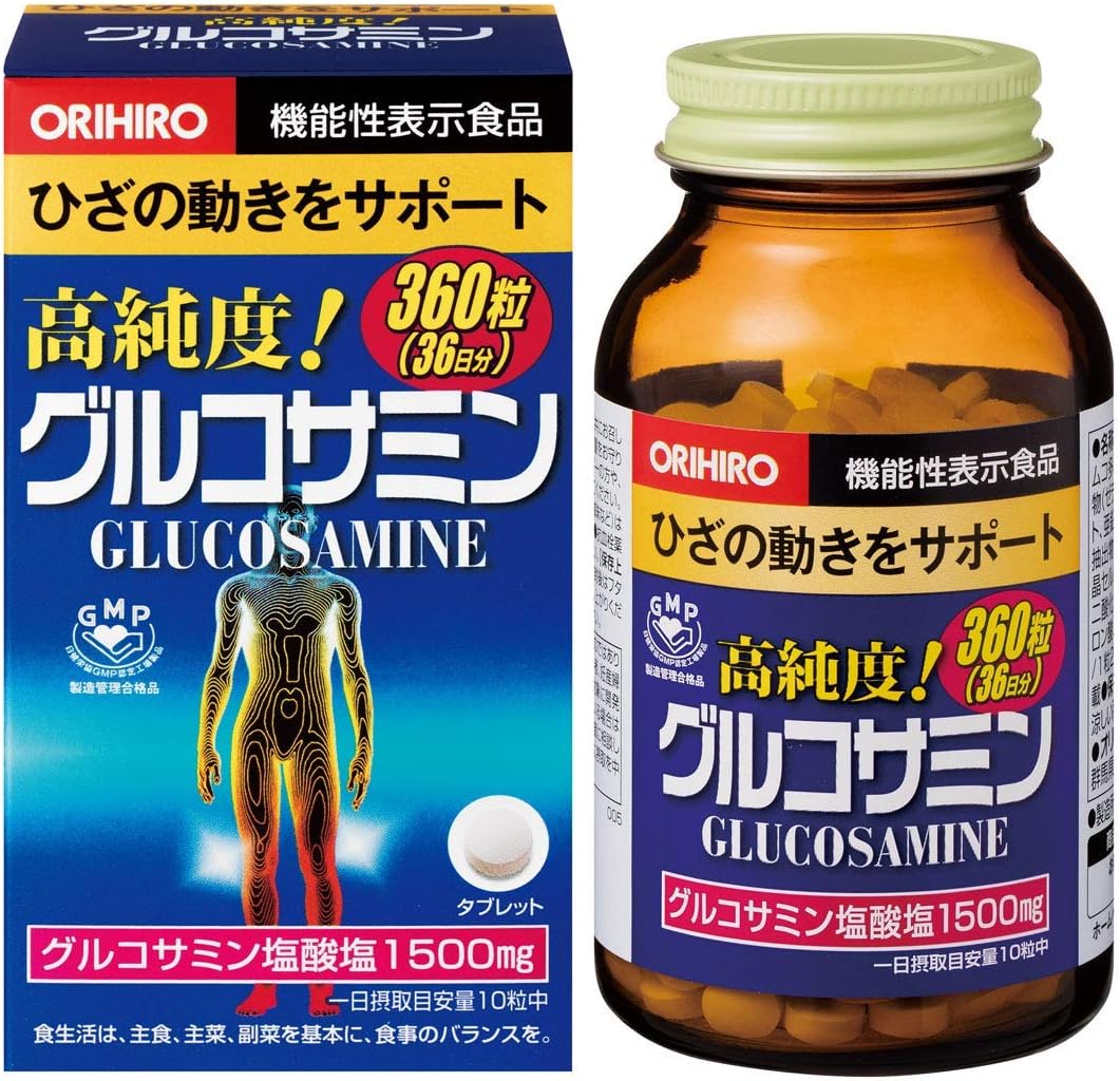Orihiro High Purity Glucosamine 360 Tablets (36 Day Supply) x 4 Packs
