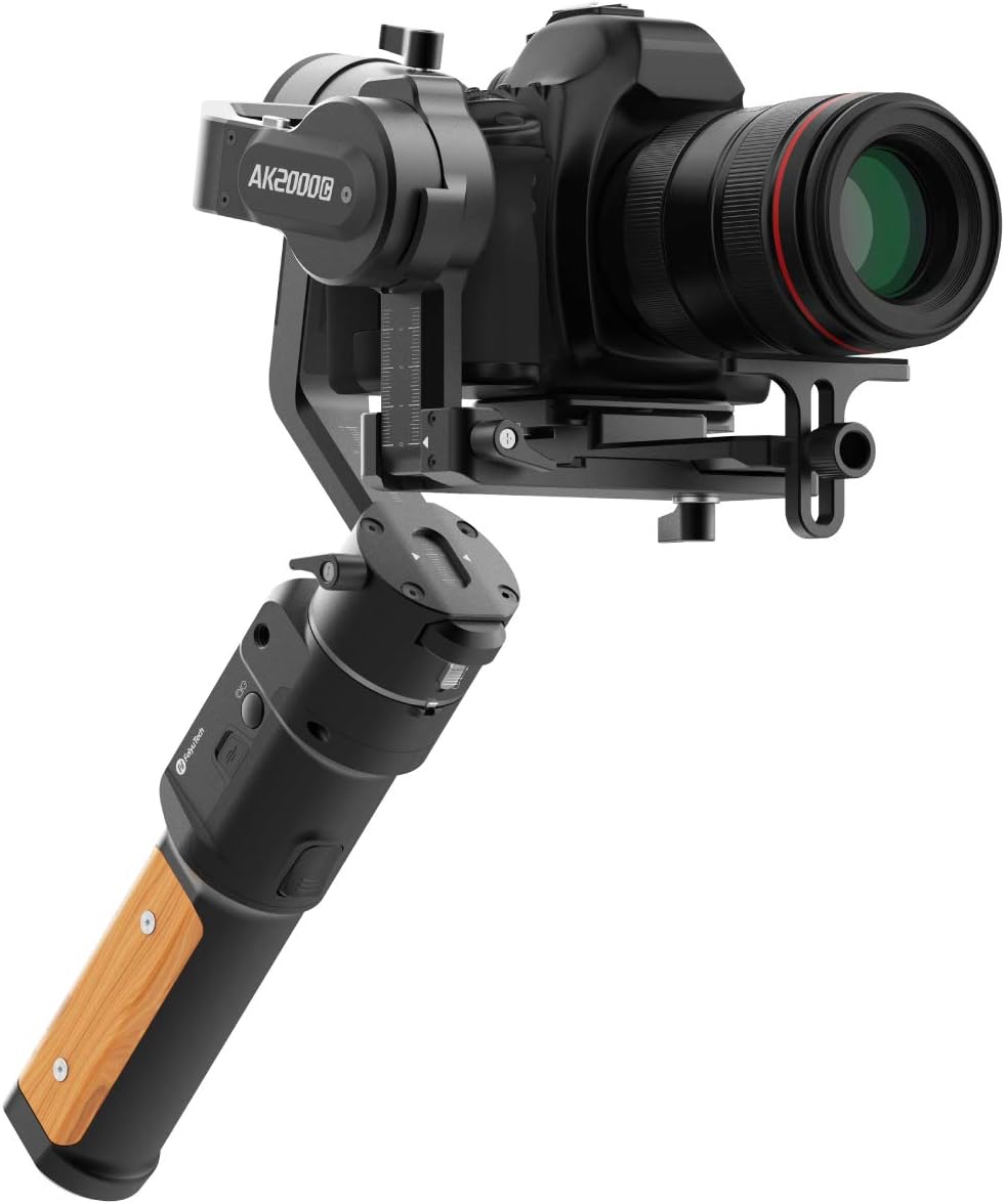 FeiyuTech AK2000C SLR / Mirrorless Gimbal, Load Capacity 4.9 lbs (2.2 kg), Touch Display, Compatible with Sony / Fujifilm / Canon, Nikon, Panasonic