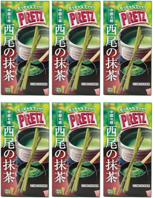 【6-Box Set】Pretz Local Limited Edition Central Japan Flavor Nishio Matcha Japan Taste Tour Tiny Pretz