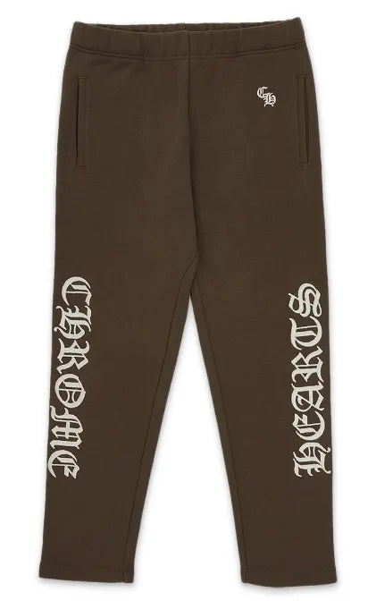 CHROME HEARTS 'SLO RIDE' BROWN SWEATPANTS