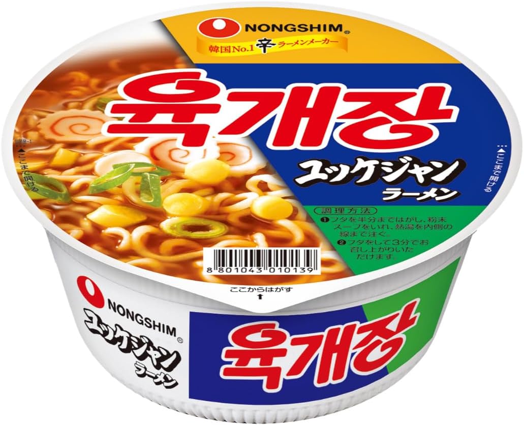 Nongshin Yukkejan Ramen Cup, 3.3 oz (86 g) x 12 Packs