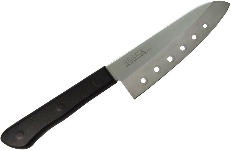 Kai Corporation AZ5053 Santoku Knife, Grace, Slotted 6.5 inches (165 mm), Made in Japan
