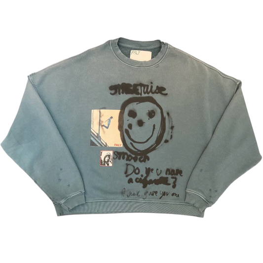 PALY 'TEAL' STREETWISE AIRBRUSH CREWNECK