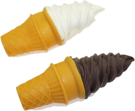 Speed mao Realistic Realistic Soft Cream, Vanilla, Chocolate, Food Sampler, Set of 2