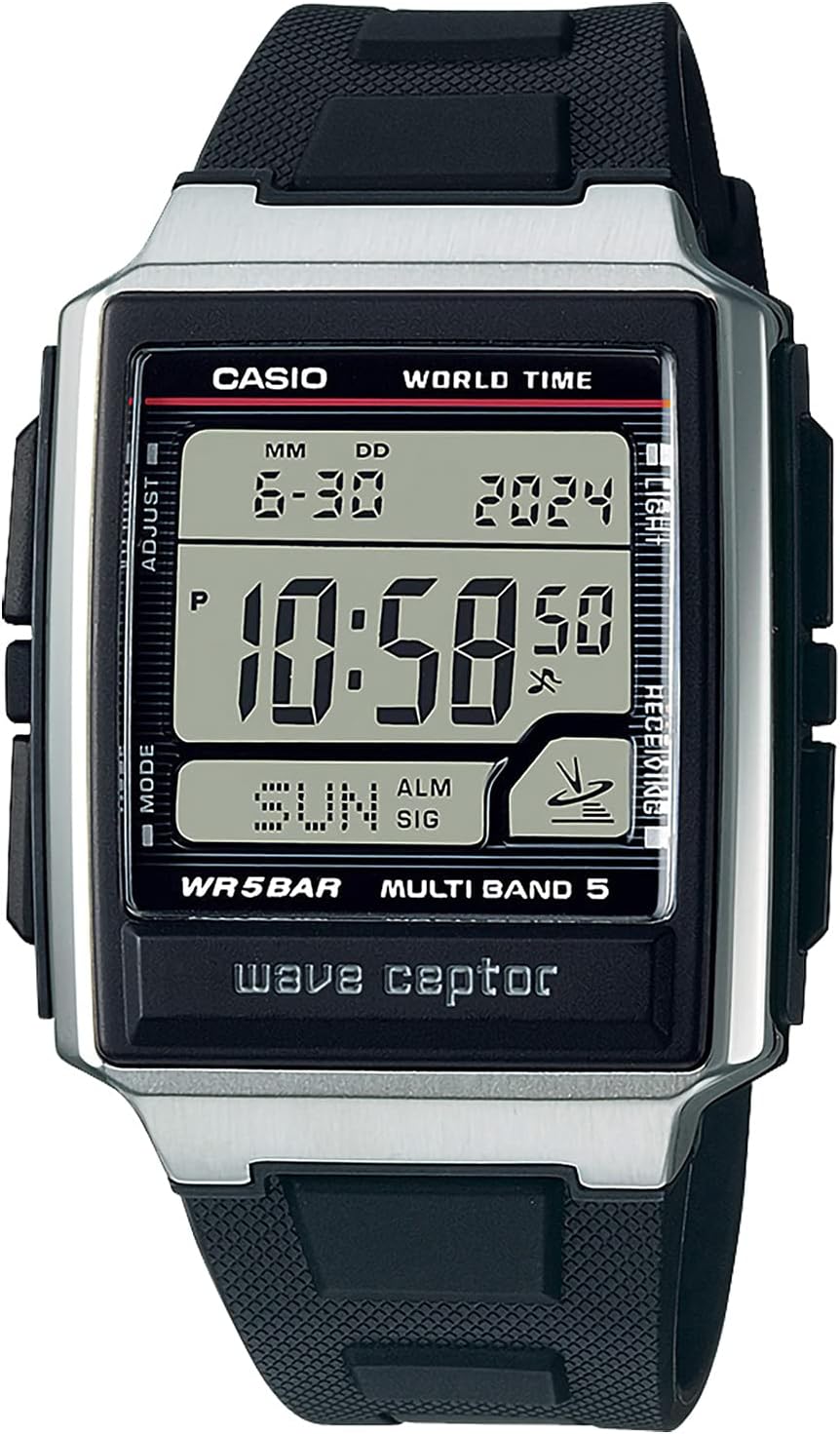 Casio WV-59R-1AJF Wave Sceptor Men's Watch, Black, Black, 1 piece, watch
