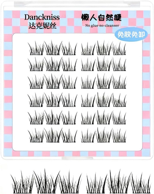 Sweet Night False Eyelashes, Natural Short Type, No Glue, Eyelash Extension, Soft, Lightweight Design, Natural Finish (01-Natural Short)