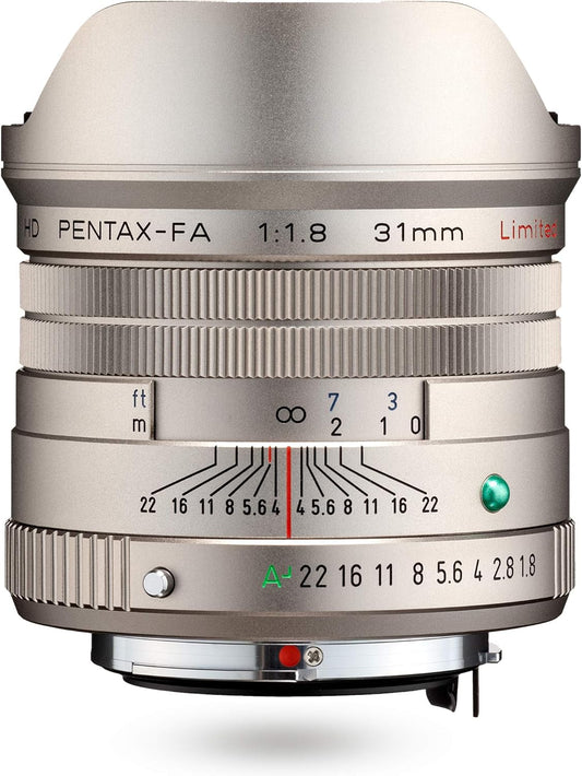 Pentax HD 31mm F1.8 Limited Silver Wide Angle Prime Lens [F1.8 Large Aperture Lens] [High Performance HD Coating] [SP Coating] [Round Diaphragm] [Machined Aluminum Body] (20220)