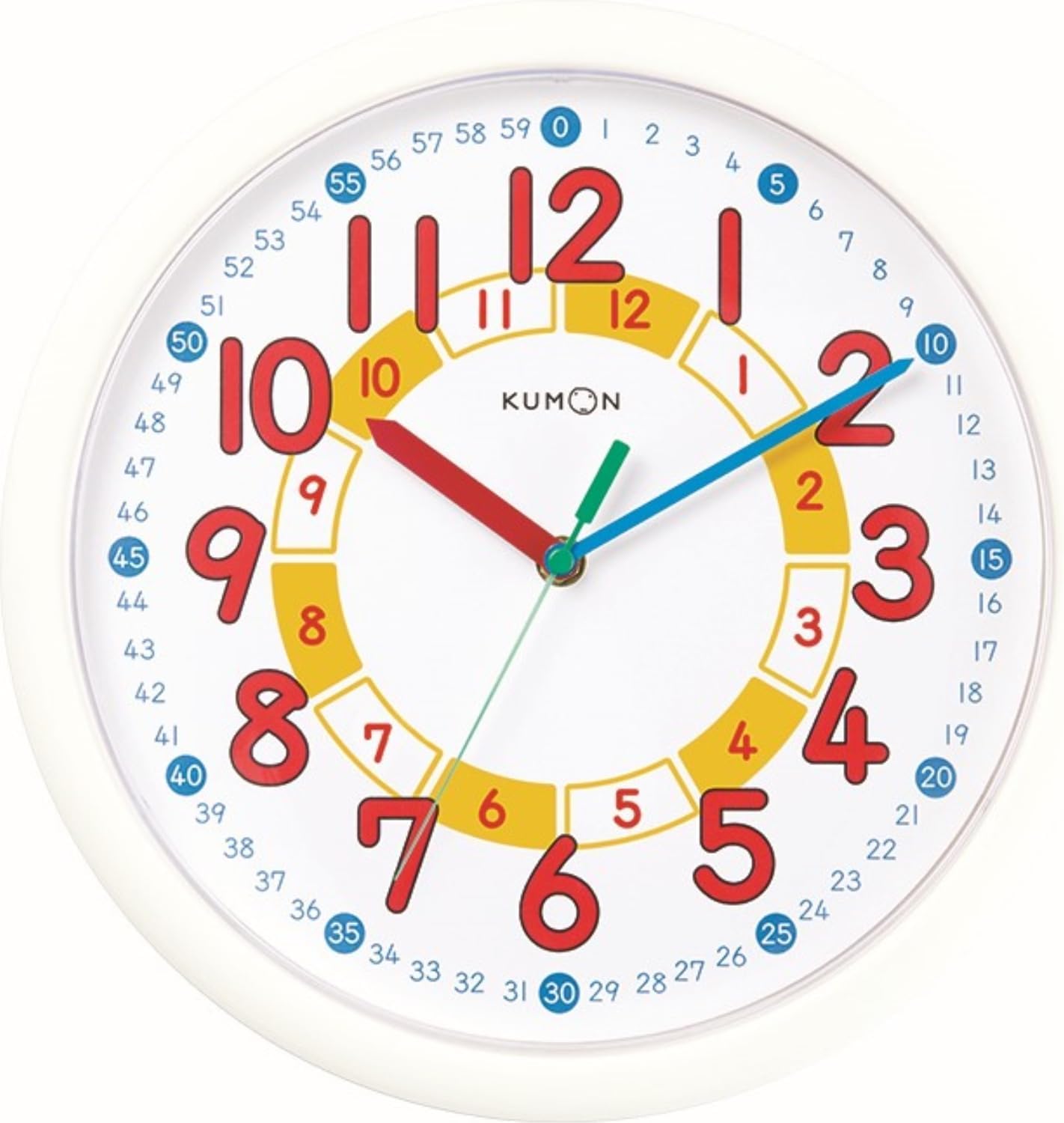 Kumon Publishing Study Clock, DC-53, White, Educational Toy, For Ages 3 and Up