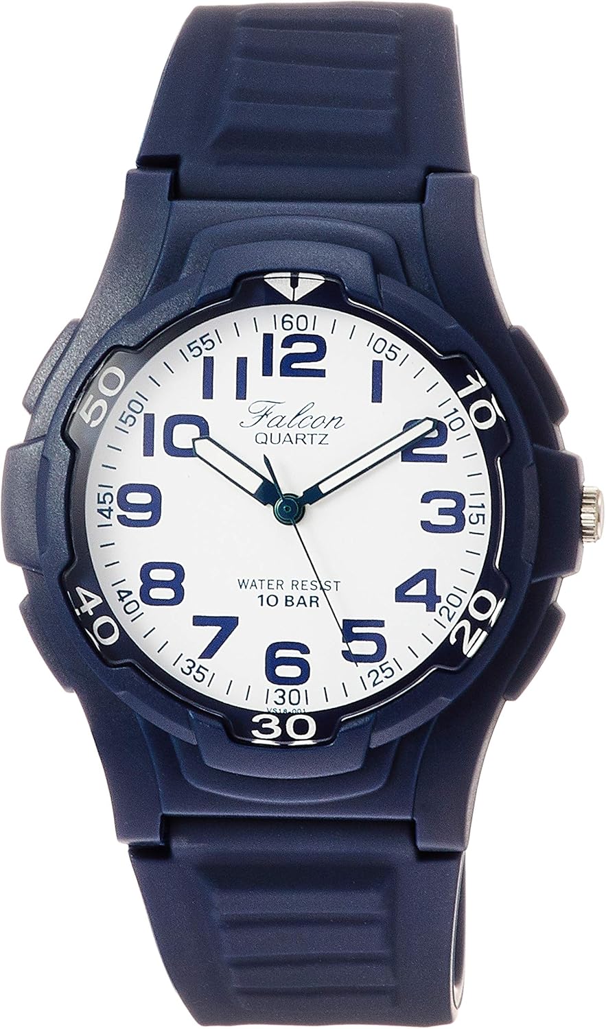 Citizen Q&Q VP84 Series 1 Analog Wristwatch, Waterproof, Urethane Strap, multicolor (navy / white)
