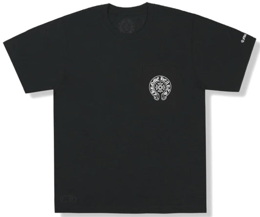 CHROME HEARTS 'BLACK HORSESHOE LOGO' POCKET TEE