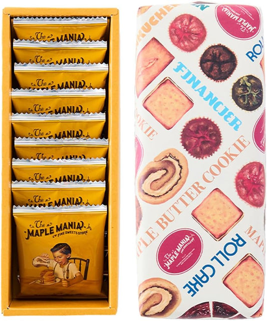 The Maple Mania Maple Butter Cookies, Sweets, Gifts, Tokyo Souvenirs, Individually Wrapped, Gift, Return, Home Celebration, Baked Sweets, Retirement, Stylish, Adult (Pack of 9)