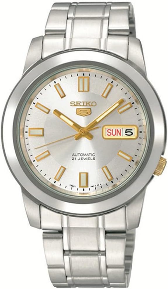 Seiko SNKK09K1 Five Five Automatic Men's Watch, Silver, Overseas Model