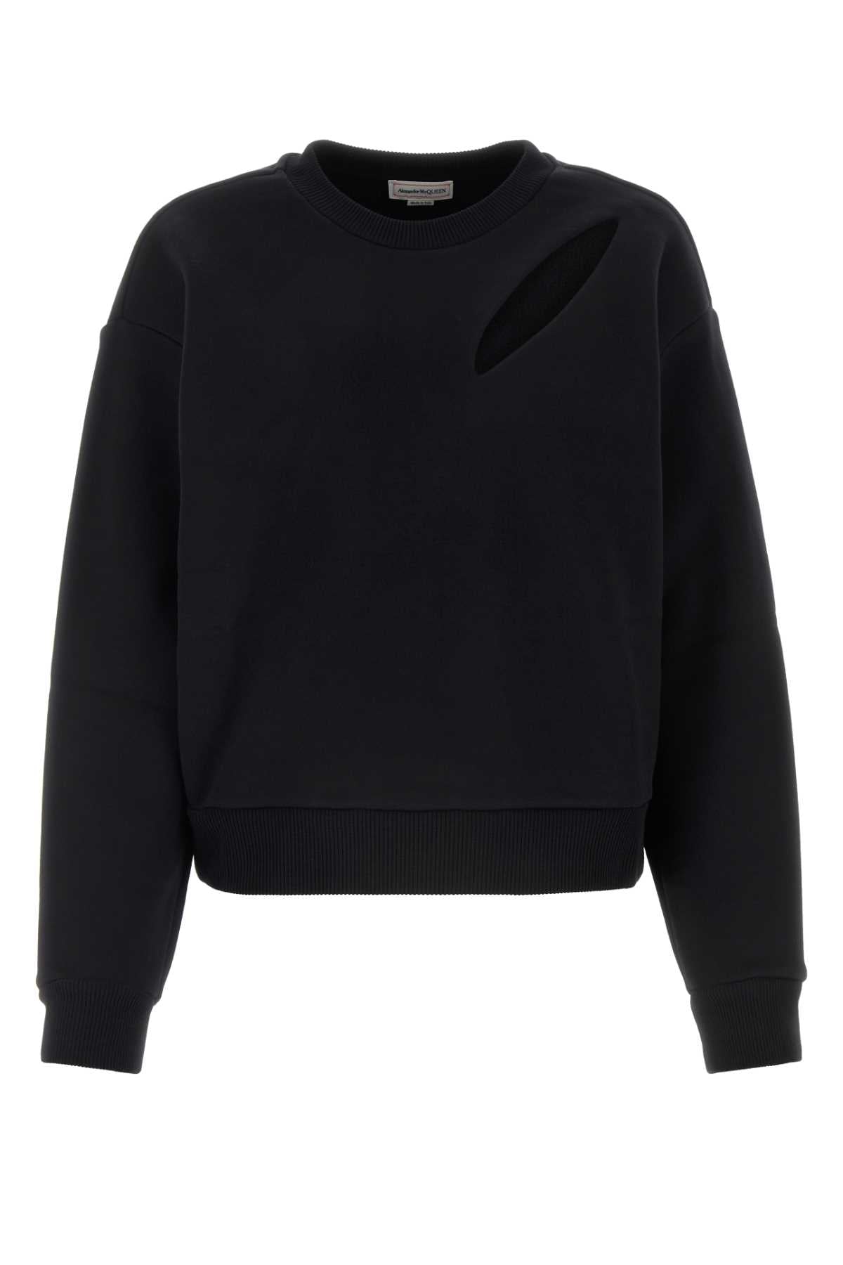 Alexander Mcqueen アレクサンダーマックイーンブラックコットンスウェットシャツ - Image 1