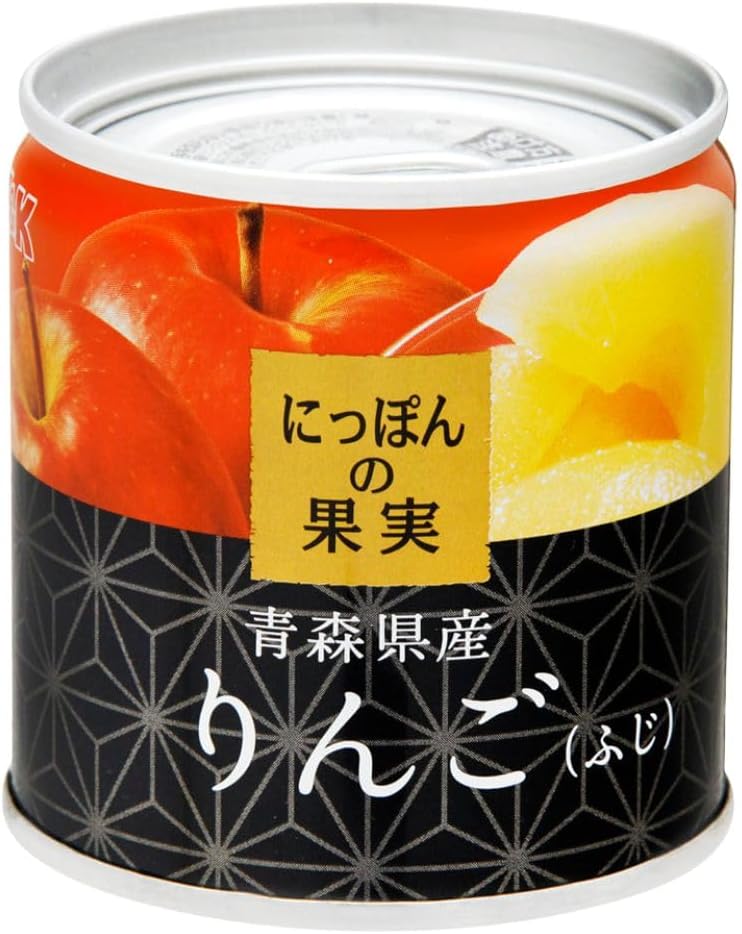 (Official) k&k Noodle Fruit, Apple (Fuji), 6.7 oz (195 g), Canned Fruit, Made in Japan