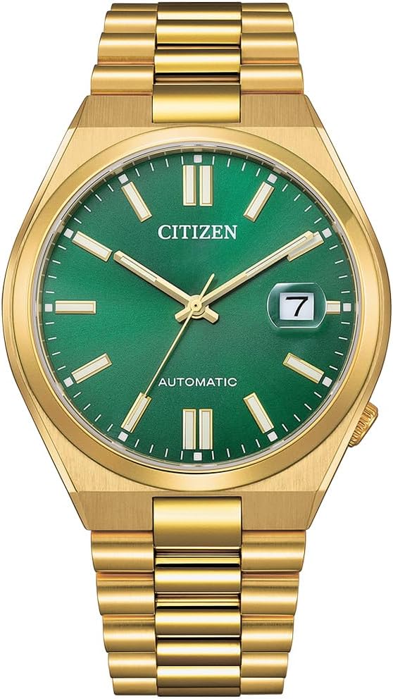 Citizen TSUYOSA Collection AUTOMATIC Automatic Men's Watch NJ0152-51X Sapphire Glass Green Gold Overseas Model