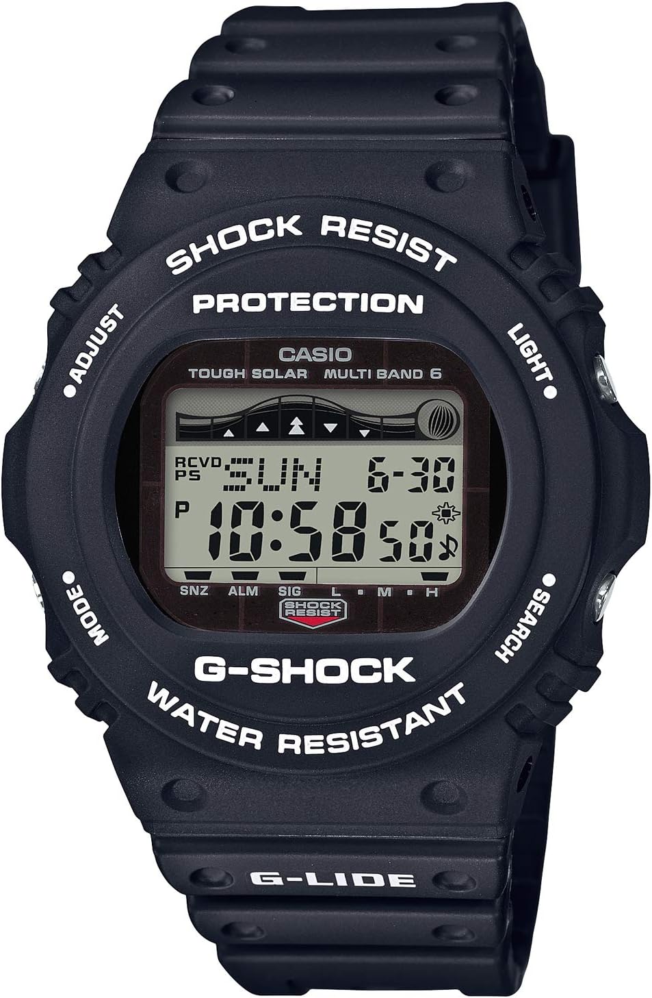Casio G-SHOCK GWX-5700CS-1JF G-LIDE Watch, Tough & Sturdy Construction, Solar Radio, Men’s