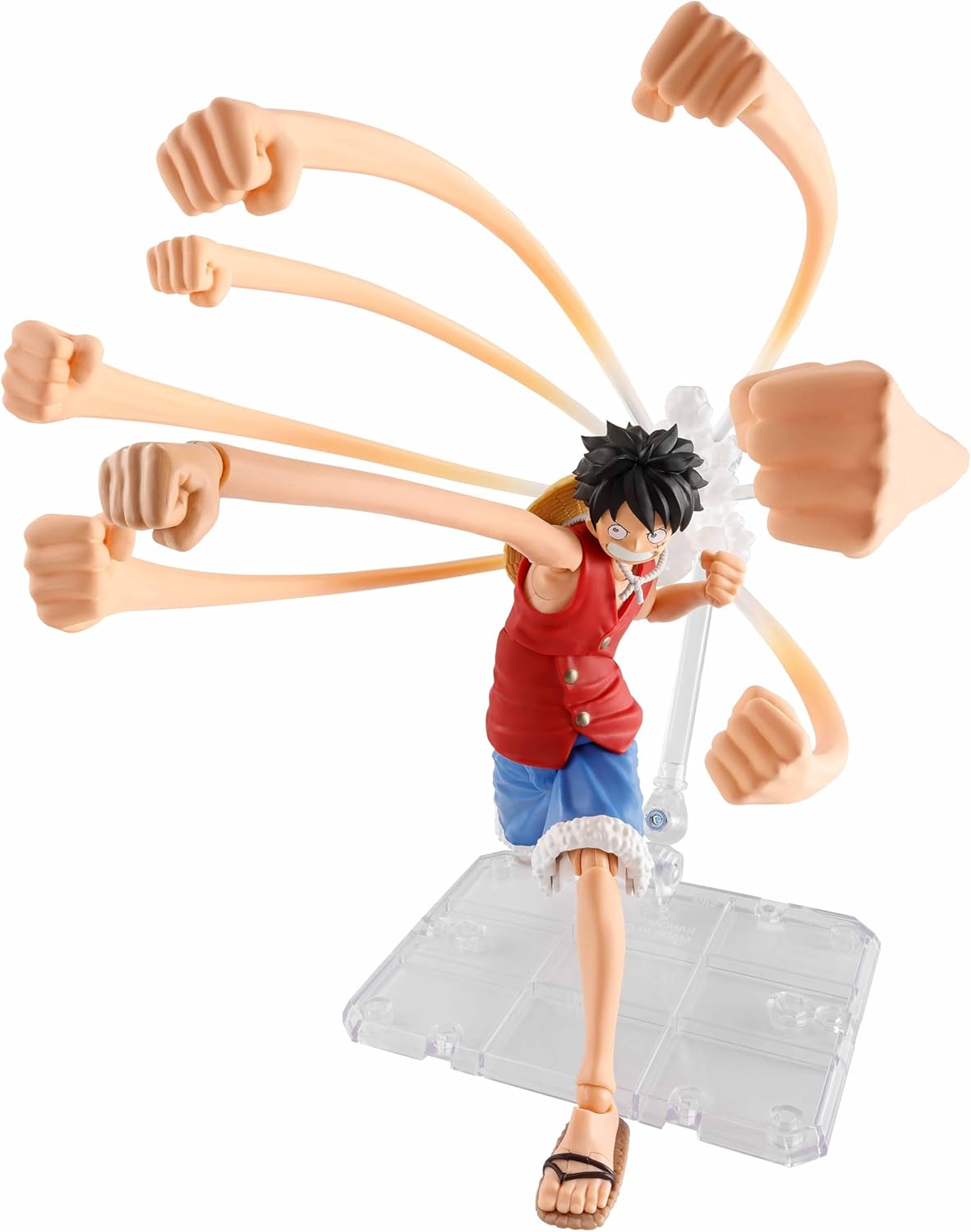 BANDAI SPIRITS S.H. Figuarts ONE PIECE Monkey D. Luffy - Dawn of Adventures - Rubber Rubber Optional Parts Set, Approx. 5.7 inches (145 mm), PVC & ABS Pre-painted Option Parts