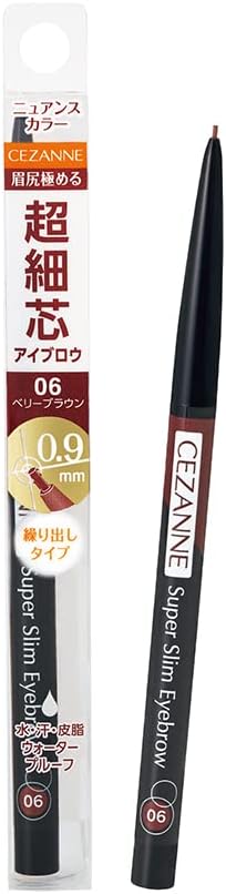 Cezanne Ultra Fine Point Eyebrow 06 Berry Brown Punching Type Reddish Light Brown 0.02 Grams (x1)