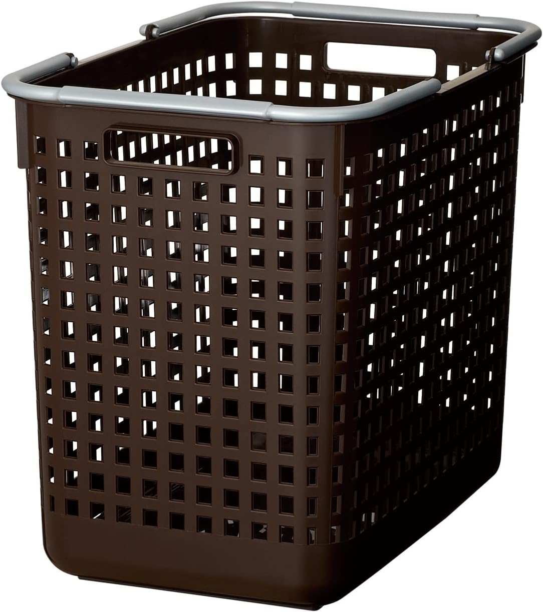 ライクイット(like-it) 洗濯カゴ おしゃれ バスケット ランドリー収納 約幅31×奥47.5×高39.3cm 日本製 ブラウン スカンジナスタイル L SCB-5