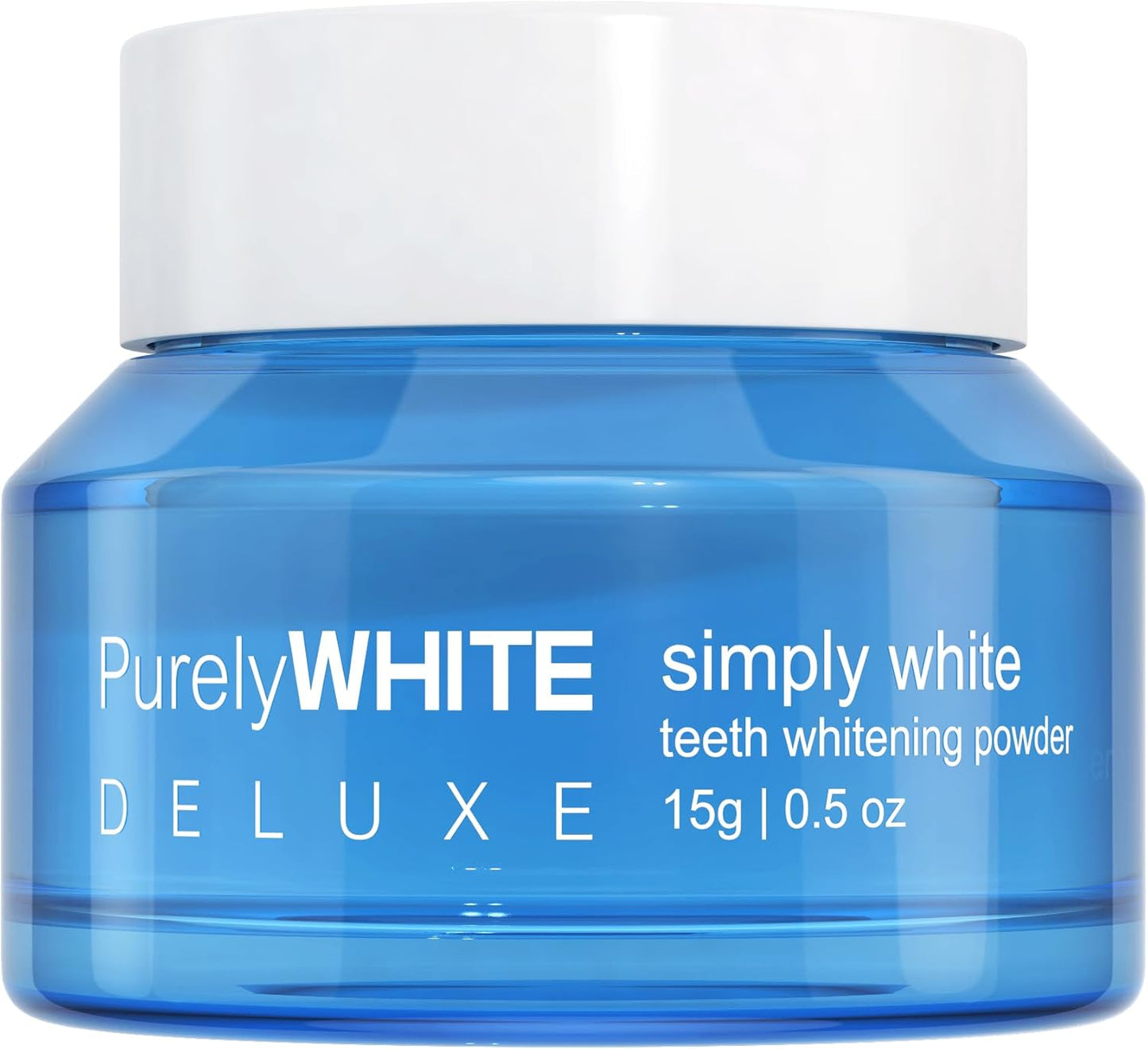 PurelyWHITE DELUXE, Polvo Blanqueador - Elimina Manchas, Sin Sensibilidad - Polvo Blanqueador Seguro para el Esmalte para Manchas de Café, Té, Comida, Vino y Tabaco.