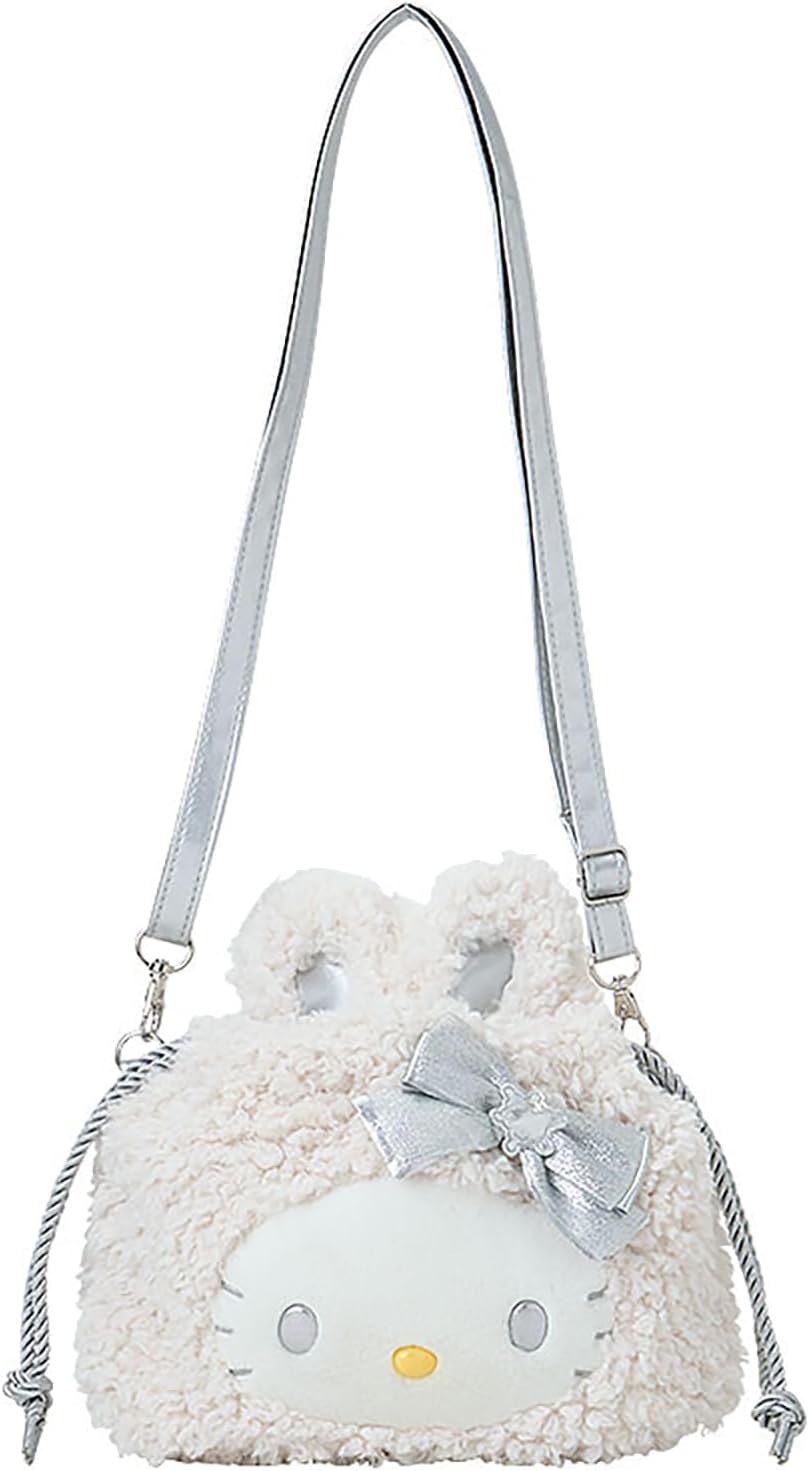 Sanrio 2-Way Drawstring Shoulder Bag (Fluffy Snow Rabbit)