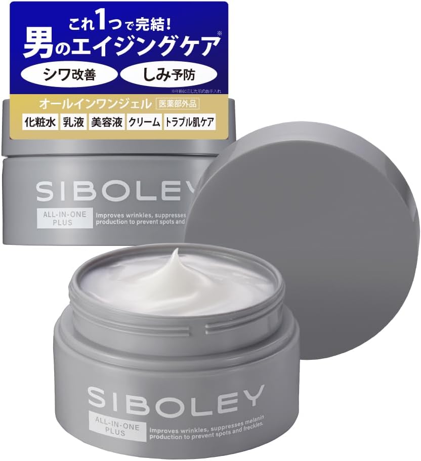 Aging Care Men's All-in-One Gel Cream Plus Quasi-Drug, 3.5 oz (100 g) (Wrinkle Improvement, Whitening, Moisturizing, Unscented, Made in Japan, Niacinamide, Lotion, Beauty Essence, Milky