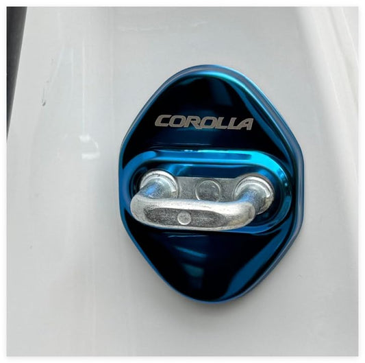 TADOKAPATU Toyota Corolla 210 Series Striker Cover Door Lock Cover Plating Accessories Interior Parts Mirror Stainless Steel 4 PCS Easy Installation Corolla Touring Corolla Sports Corolla Compatible