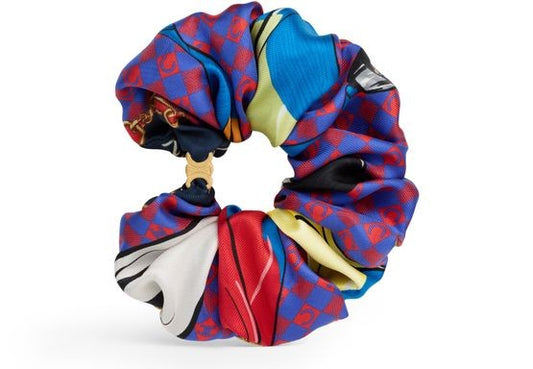 Celine tassels scrunchy in silk and steel - Image 1