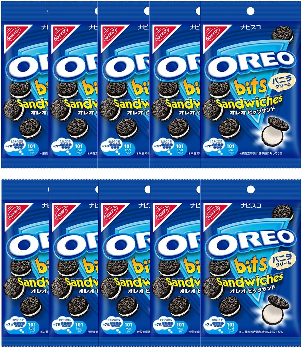 Nabisco Oreo Bits Sandwich Vanilla Cookies 65g x 10 bags